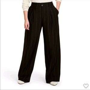 Nili Lotan for Target High-Rise Black Trousers with White Pinstripes